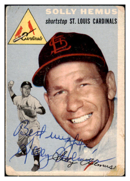 1954 Topps #117 Solly Hemus Cardinals Signed Autographed 532081
