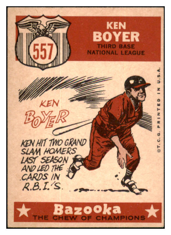 1959 Topps Baseball #557 Ken Boyer A.S. Cardinals EX-MT 532181