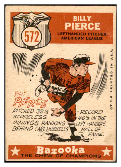 1959 Topps Baseball #572 Billy Pierce A.S. White Sox VG-EX 532421