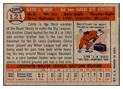 1957 Topps Baseball #121 Clete Boyer A's EX 532477