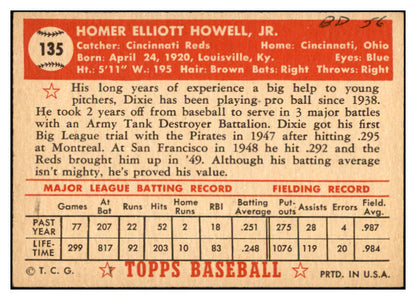 1952 Topps Baseball #135 Dixie Howell Reds GD-VG 532615