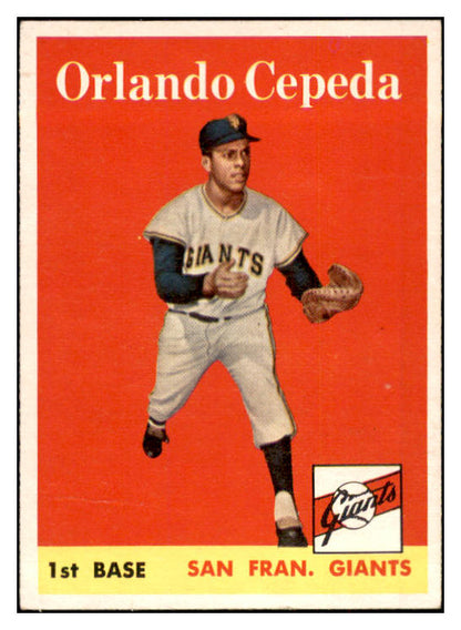 1958 Topps Baseball #343 Orlando Cepeda Giants EX-MT 532744