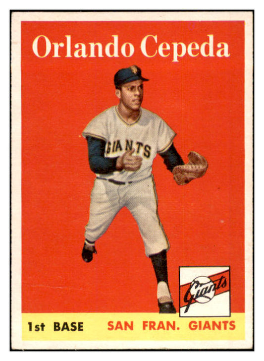 1958 Topps Baseball #343 Orlando Cepeda Giants EX-MT 532744