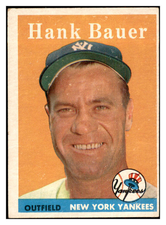 1958 Topps Baseball #009 Hank Bauer Yankees EX 532750