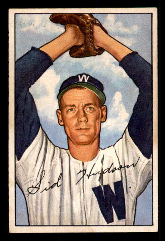 1952 Bowman Baseball #123 Sid Hudson Senators EX-MT 533113