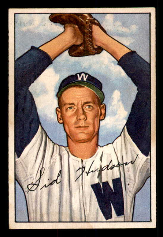 1952 Bowman Baseball #123 Sid Hudson Senators EX-MT 533113