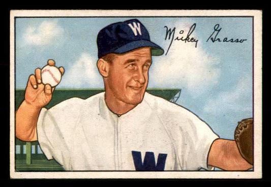 1952 Bowman Baseball #174 Mickey Grasso Senators EX-MT 533115