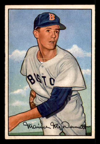 1952 Bowman Baseball #025 Maurice McDermott Red Sox EX-MT 533119