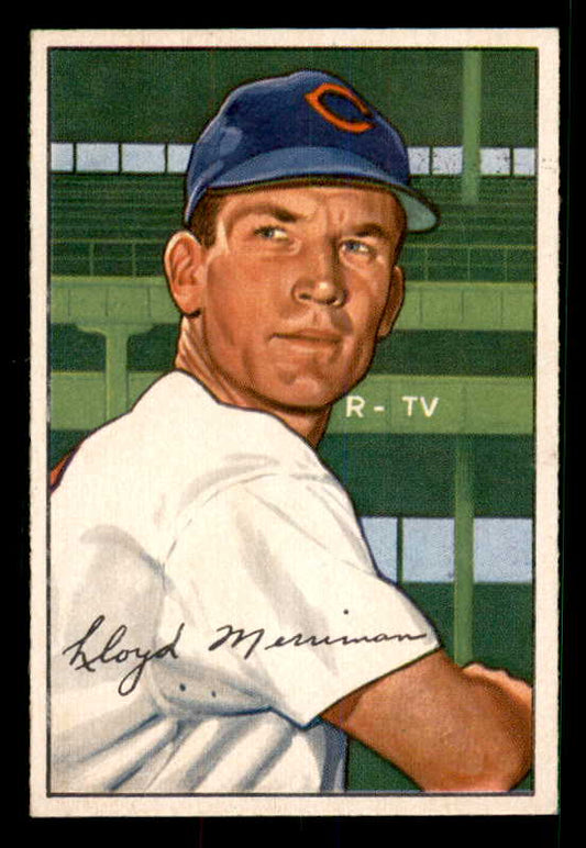 1952 Bowman Baseball #078 Lloyd Merriman Reds EX-MT 533122