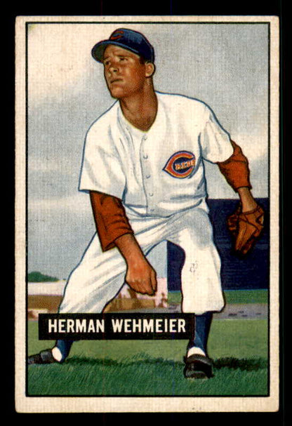 1951 Bowman Baseball #144 Herman Wehmeier Reds EX+/EX-MT 533172