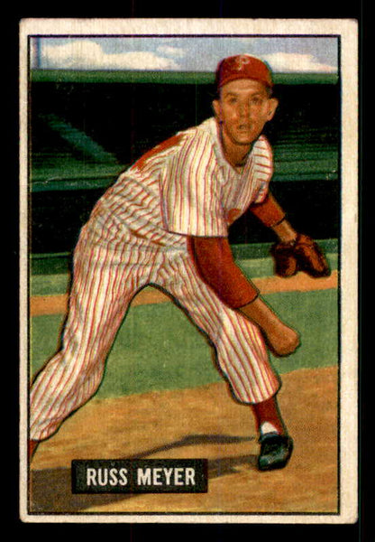 1951 Bowman Baseball #075 Russ Meyer Phillies VG-EX 533184