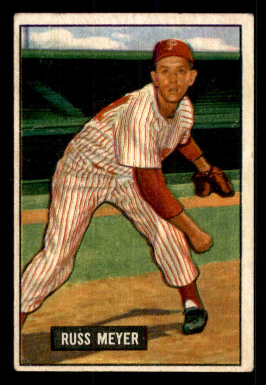 1951 Bowman Baseball #075 Russ Meyer Phillies VG-EX 533184