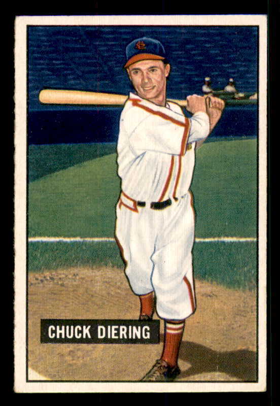 1951 Bowman Baseball #158 Chuck Diering Cardinals EX 533189