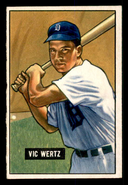 1951 Bowman Baseball #176 Vic Wertz Tigers EX-MT 533192