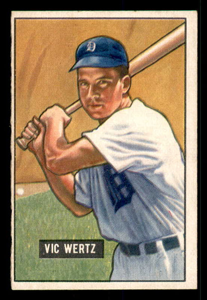 1951 Bowman Baseball #176 Vic Wertz Tigers EX-MT 533196