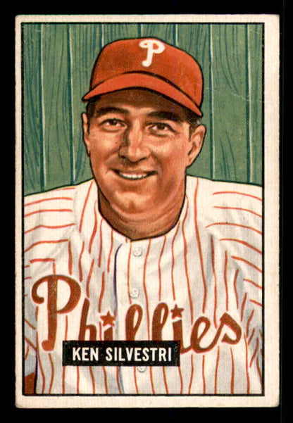 1951 Bowman Baseball #256 Ken Silvestri Phillies EX 533205
