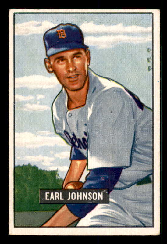 1951 Bowman Baseball #321 Earl Johnson Tigers EX+/EX-MT 533207