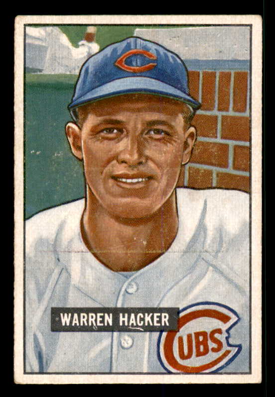 1951 Bowman Baseball #318 Warren Hacker Cubs EX+/EX-MT 533208
