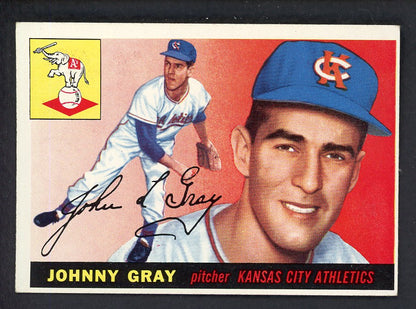 1955 Topps Baseball #101 Johnny Gray A's EX-MT 533227