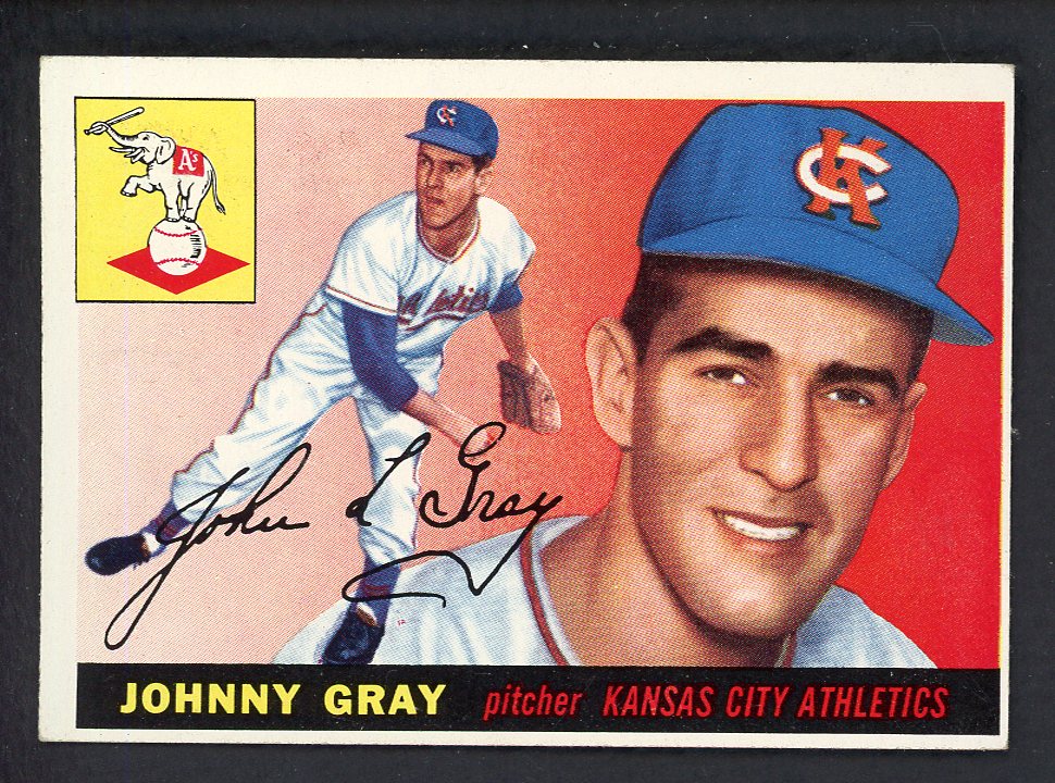 1955 Topps Baseball #101 Johnny Gray A's EX-MT 533227