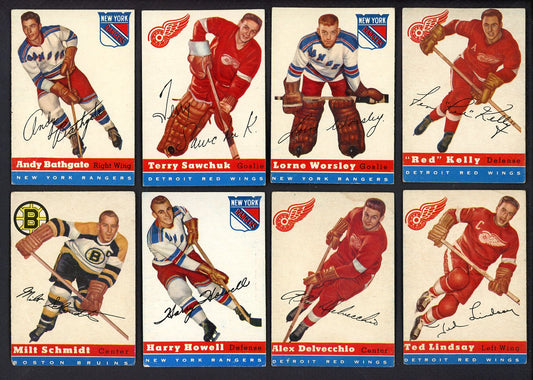 1954 Topps Hockey Near Set (No Howe) VG-EX Sawchuk Worsley 533232