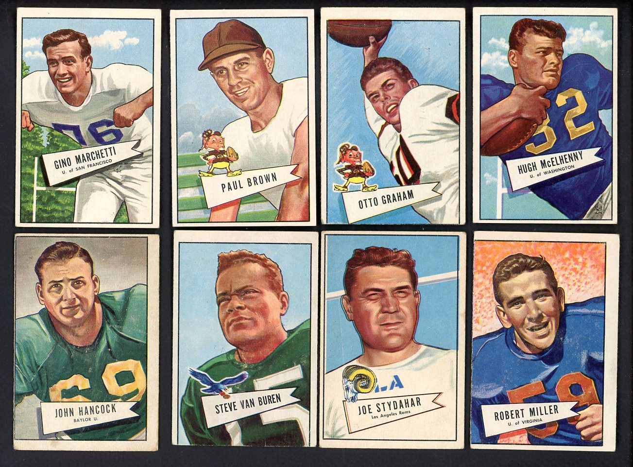 1952 Bowman Large Football Near Set (-5) VG-EX Landry SGC PSA 533235