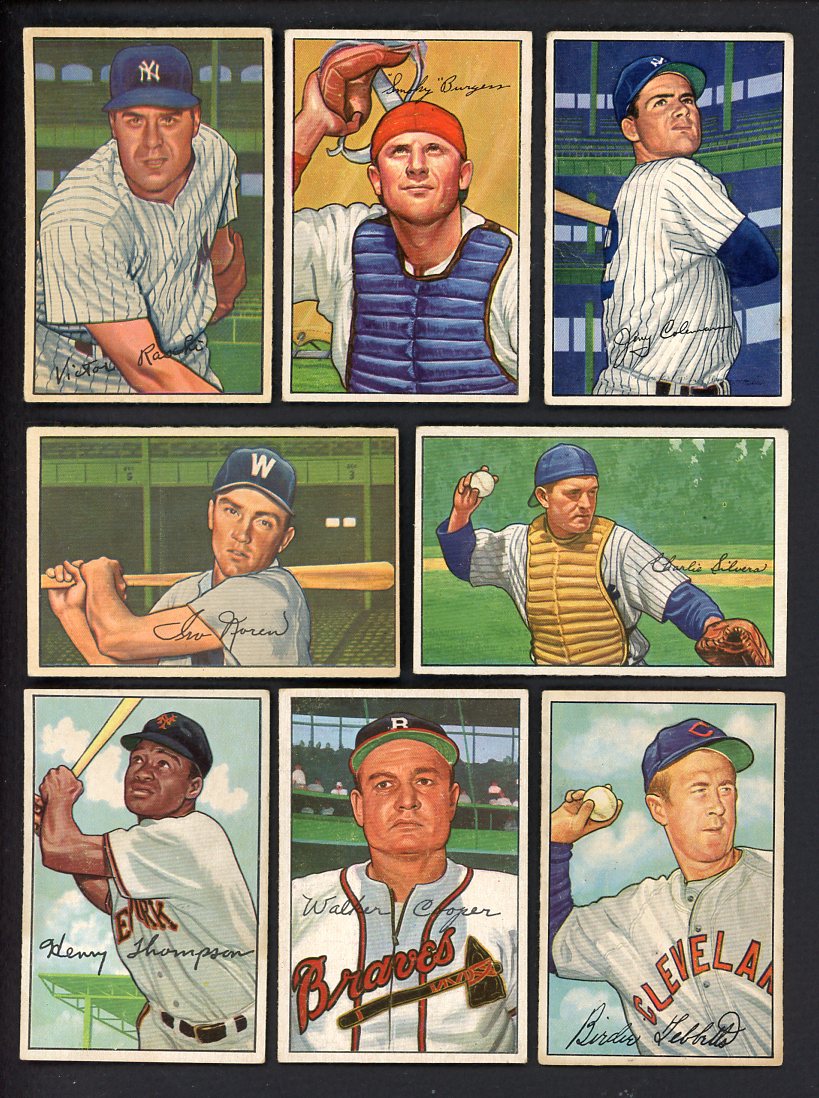 1952 Bowman Part Set Lot 27 Diff EX/EX+ Coleman Raschi Burgess 533244
