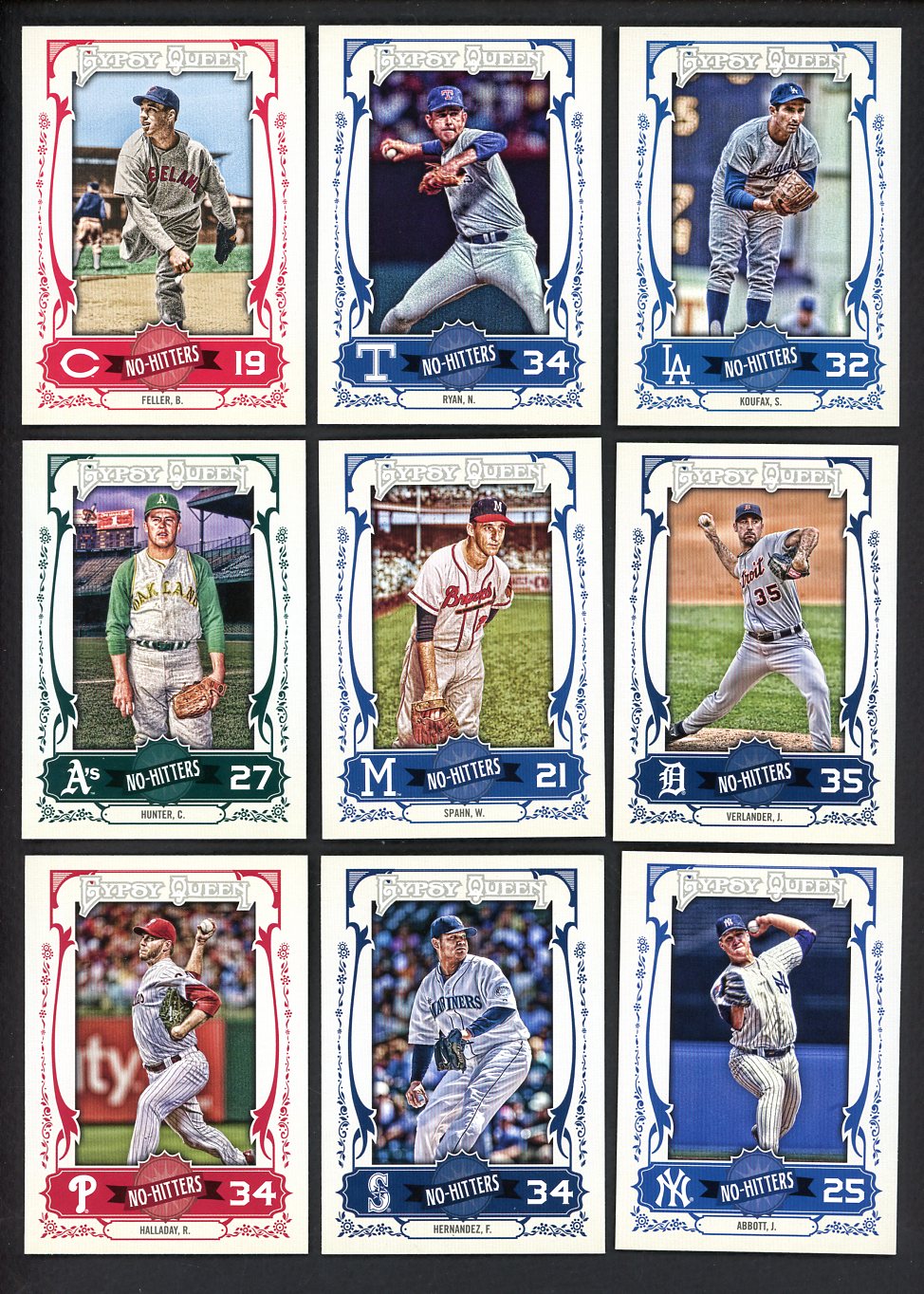 2013 Topps Gypsy Queen No Hitters Complete Set Koufax Ryan 533251