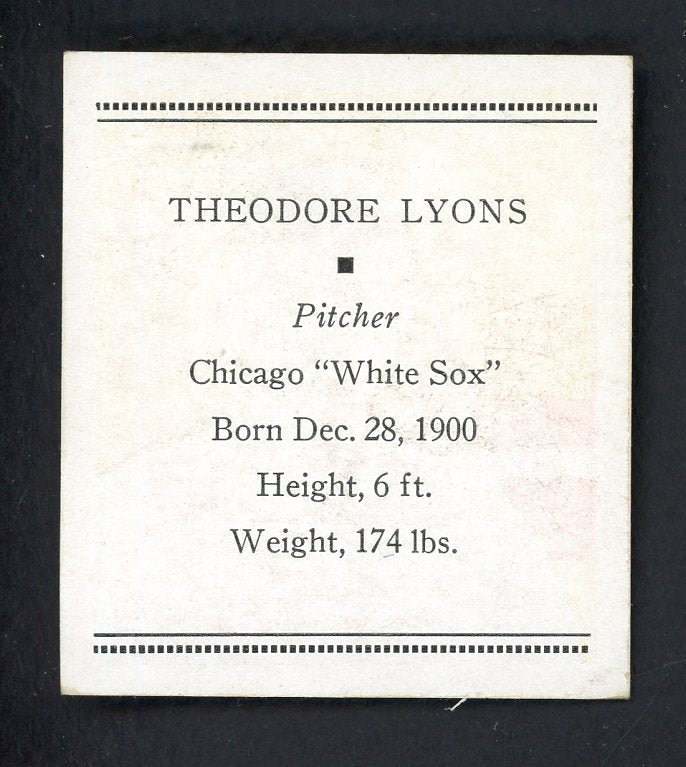 1933 Tattoo Orbit Ted Lyons White Sox EX+ 533260