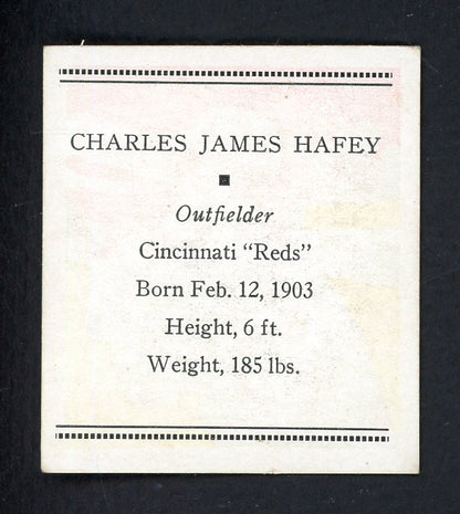1933 Tattoo Orbit Chick Hafey Reds EX+/EX-MT 533263