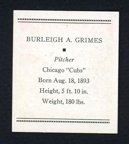 1933 Tattoo Orbit Burleigh Grimes Cubs EX+/EX-MT 533264