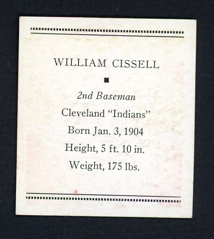 1933 Tattoo Orbit Bill Cissell Indians EX-MT 533271