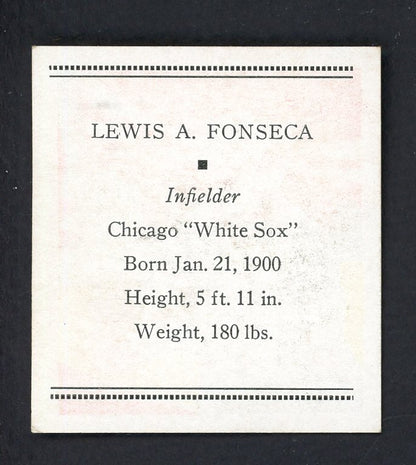 1933 Tattoo Orbit Lew Fonseca White Sox EX-MT 533272