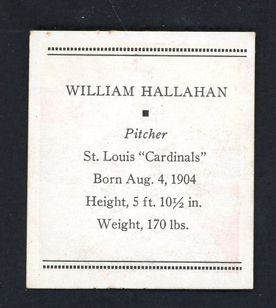 1933 Tattoo Orbit Bill Hallahan Cardinals EX-MT 533273