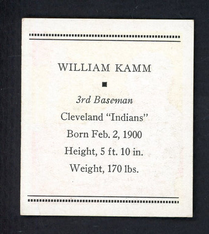 1933 Tattoo Orbit Willie Kamm White Sox EX-MT 533275