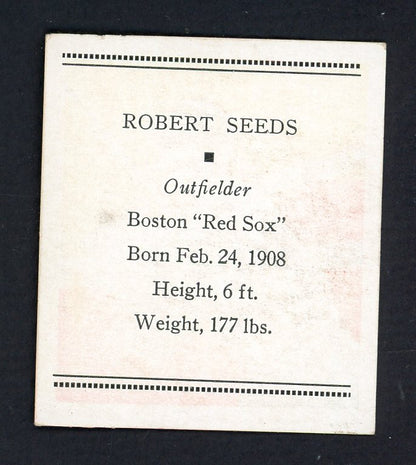 1933 Tattoo Orbit Bob Seeds Red Sox EX-MT 533277