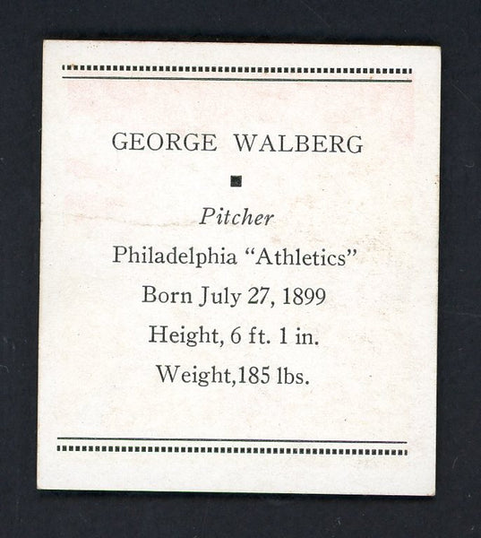 1933 Tattoo Orbit Rube Walberg A's EX-MT 533279