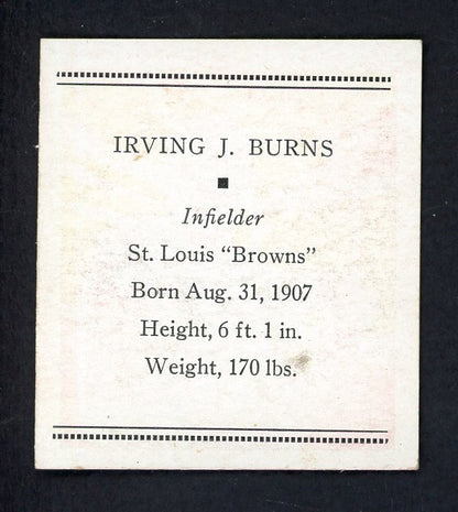 1933 Tattoo Orbit Jack Burns Browns EX+/EX-MT 533281