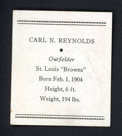 1933 Tattoo Orbit Carl Reynolds Browns EX+/EX-MT 533284