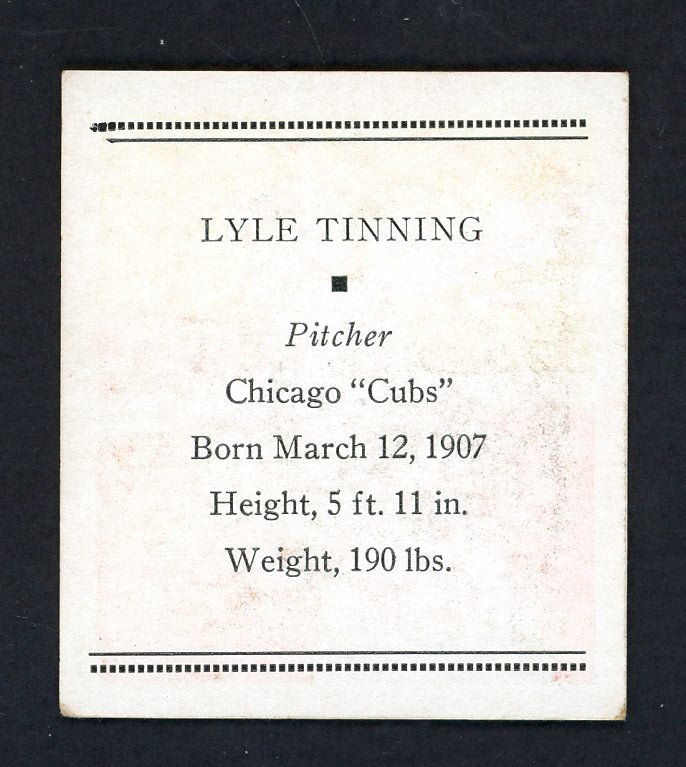 1933 Tattoo Orbit Bud Tinning Cubs EX+/EX-MT 533285