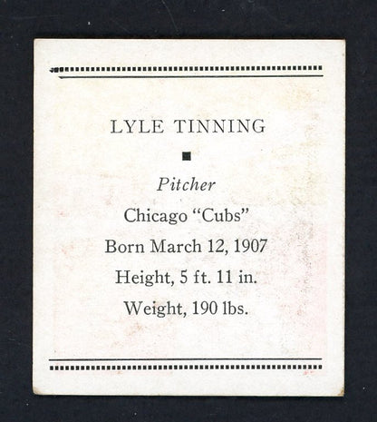 1933 Tattoo Orbit Bud Tinning Cubs EX+/EX-MT 533285