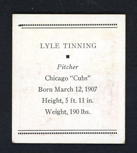 1933 Tattoo Orbit Bud Tinning Cubs EX+/EX-MT 533285