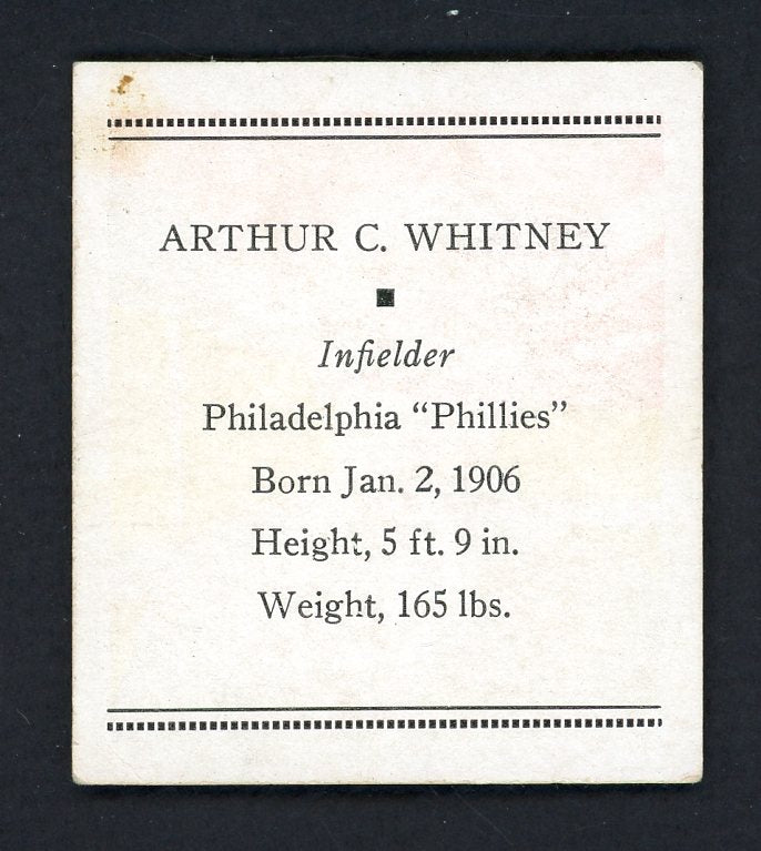 1933 Tattoo Orbit Pinky Whitney Phillies VG-EX 533288
