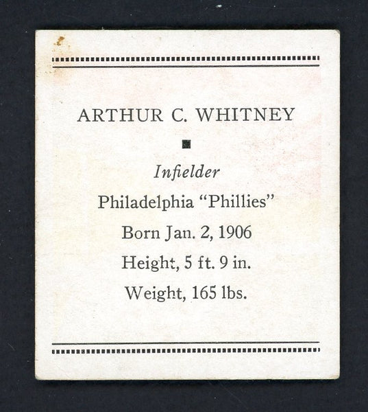 1933 Tattoo Orbit Pinky Whitney Phillies VG-EX 533288