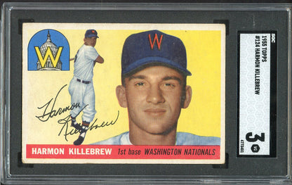 1955 Topps #124 Harmon Killebrew Senators SGC 3 VG 533306