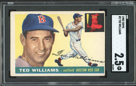 1955 Topps #  2 Ted Williams Red Sox SGC 2.5 GD+ 533307