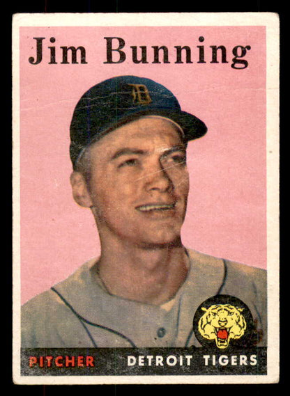 1958 Topps Baseball #115 Jim Bunning Tigers VG 533326