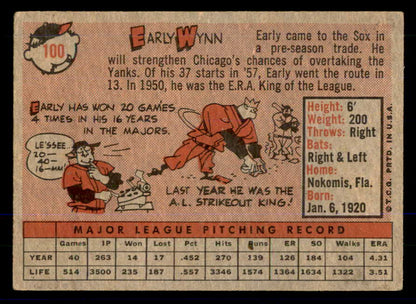 1958 Topps Baseball #100 Early Wynn White Sox VG-EX 533344