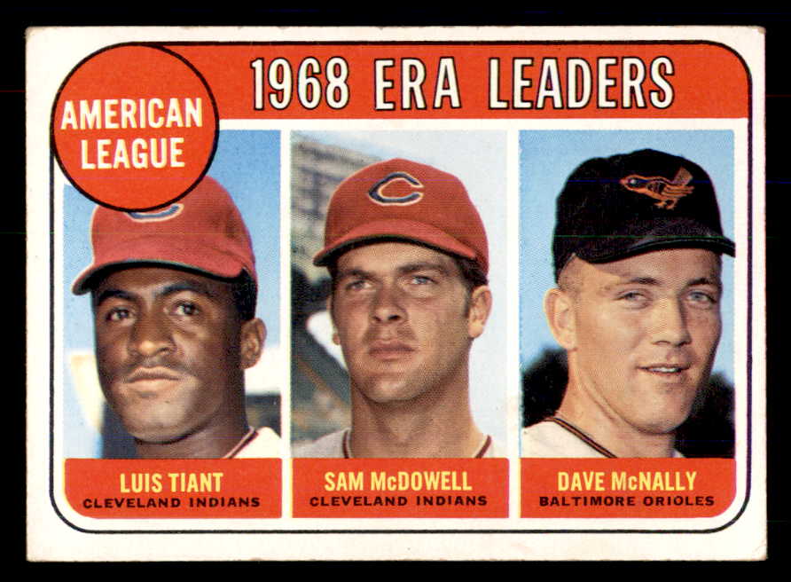 1969 Topps Baseball #007 A.L. ERA Leaders Luis Tiant VG-EX 533346