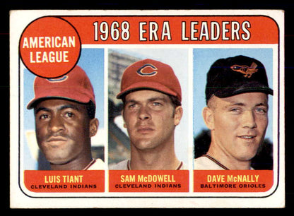 1969 Topps Baseball #007 A.L. ERA Leaders Luis Tiant VG-EX 533346